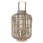 Плетен фенер, кафе, ф 28х40 см