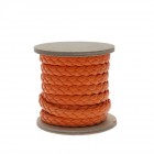 Панделка въже изкуствена кожа оранжева 3м