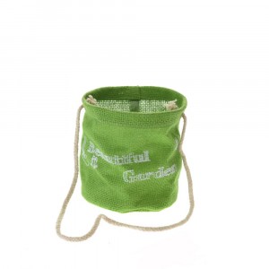 Кашпа торба зебло зелена с найлон отвътре 12Х13