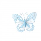 Пеперуда найлон декор синя 18Х15CM