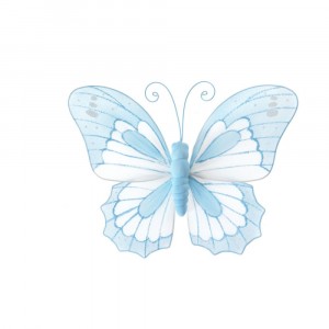 Пеперуда найлон декор синя 27Х20CM