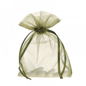 Торбичка органза маслинено зелено 10Х15.