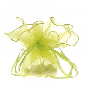 Торбичка органза бонбон св зелено D34cm