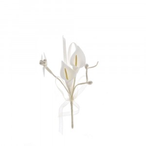 Бутониера кала бяла 9CM