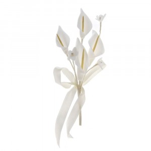 Бутониера кала бяла 14CM