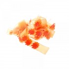 Панделка органза цветя оранж 5М