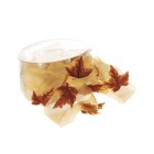 Панделка органза листа кафява 5М