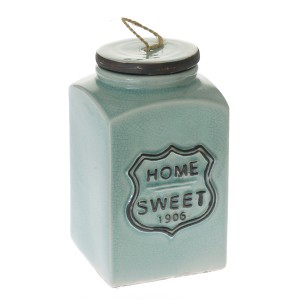Керамичен буркан, Home Sweet, 14X14X23CM