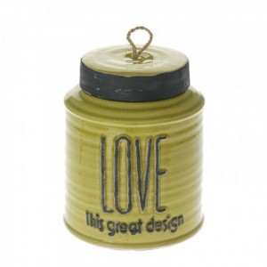 Керамичен буркан, LOVE, D15X18CM