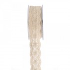 Панделка дантела, ажур, крем,  3.8CMX7M 