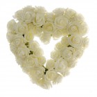 Сърце от рози крем 35Х37CM