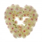 Сърце от рози розово 35Х37CM