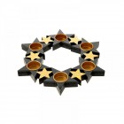 Коледен свещник златно и черно D31CM