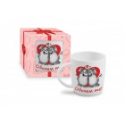 Чаша с кутия слончета“Обичам те!“(1X12)