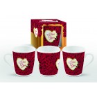 Чаша с кутия  рози “ I love you“,300ml(1X12)