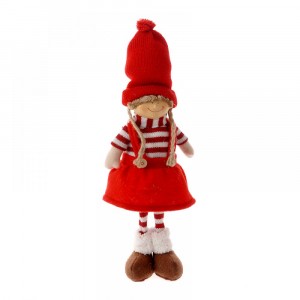 Момиче в коледна премяна червена 11Χ8Χ36