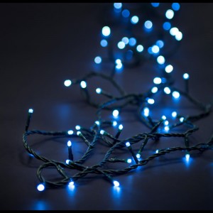 Коледни лампички, 100 лед, 8 програми, 6,8 метра, зелено/червено