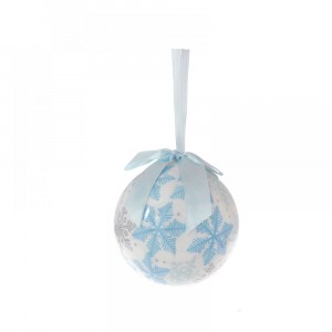 Коледна топка с картинка принт снежинки 10 CM