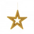 Висяща звезда брокат златна 48CM
