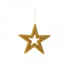 Коледна звезда брокат златна 37CM