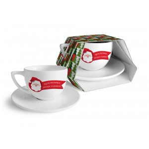 Коледна чаша MUG, 400мл, с Дядо Коледа“Щастлива Нова Година!“