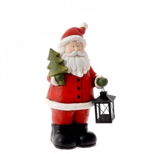 Дядо Коледа керамика с фенер 18X15X39