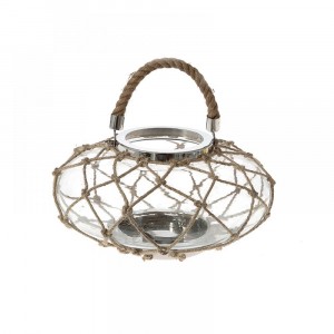 Стъклен фенер с мрежа, D30X15