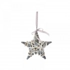 Плетена звезда сиво 30Х30CM