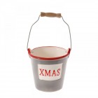 Керамична кофа сиво-червено D10Х10CM