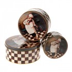 Метални кутии кръгли , Готвач,S/3, Ф20Х8/15Х7/14Х6