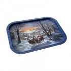 Метален поднос правоъгълен Снежна приказка 40Х29CM
