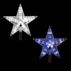 Светеща звезда връх на елха бяла LED светлина 22CM