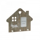 Дървена закачалка с фото рамка, Sweet home, 38Χ32CM