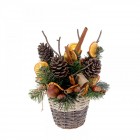 Аранжировка от естествени материали в панер, 20Х30cm