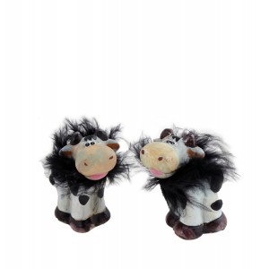 Кравичка черен пух мини, 6см.,  2 мод.(12/288)