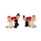 Младоженци сърце мини, 3см.,  2 мод.(24/1440)