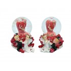 Младоженци-преспапие сърце, 6,5см.,  2 мод.(1/80)