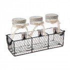 К-т буркани в метална кошница, 31X9X11CM