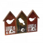 Закачалка за ключове, кафяви къщи, 30X21CM