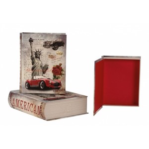 Кутия книга Америка к-т от 3бр, 5.5X6.9X21CM