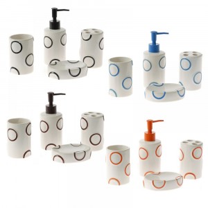 Керамичен к-т от 4 части за баня кръгове