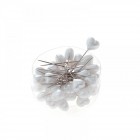 Перли за забождане к-т от 36бр  бели,6 CM