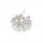 Перли за забождане к-т от 24бр  бели,6 CM