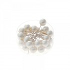 Перли за забождане к-т от 24бр, крем,6 CM