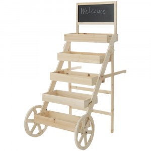 Стелаж дърво стъпаловиден 72Х88Х160