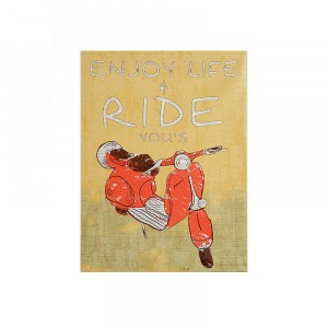  Картина принт върху канаваца VESPA червена1 30Х40 CM