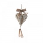 Сърце плат висящо с панделка 32CM.