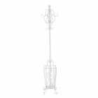 Метална закачалка с квадратна стойка за чадъри, бяла, 25X25X170CM