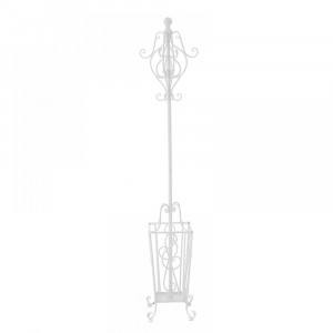 Метална закачалка с квадратна стойка за чадъри, бяла, 25X25X170CM