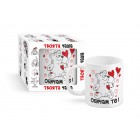 Чаша с кутия мече “Обичам те!“ с балони, 300ml